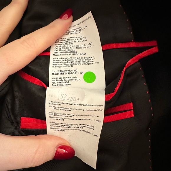 HUGO Black Velvet Dinner Jacket - Picture 5 of 7